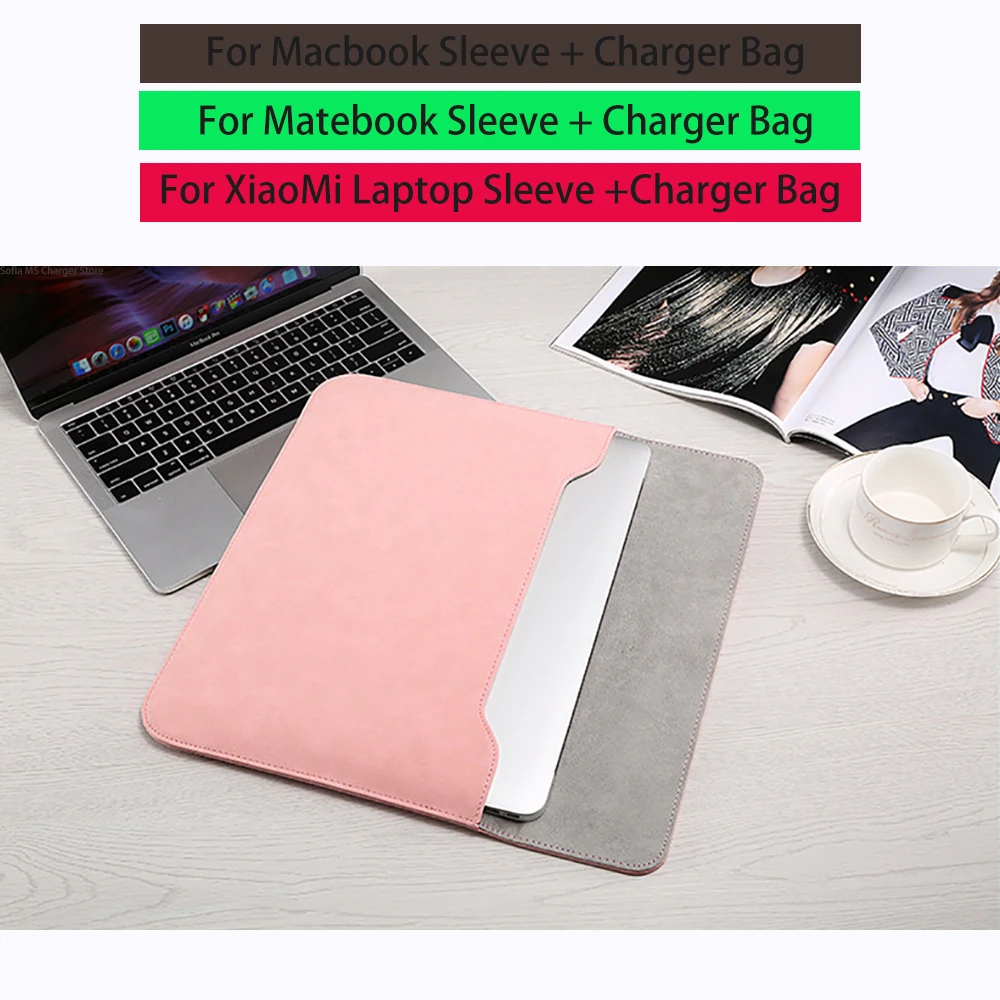 matte sleeve bags for macbook 2021 pro 16 case for pro 14 2 cover for xiaomi airhuawei mate d14 d15 with power pack for m1 air free global shipping