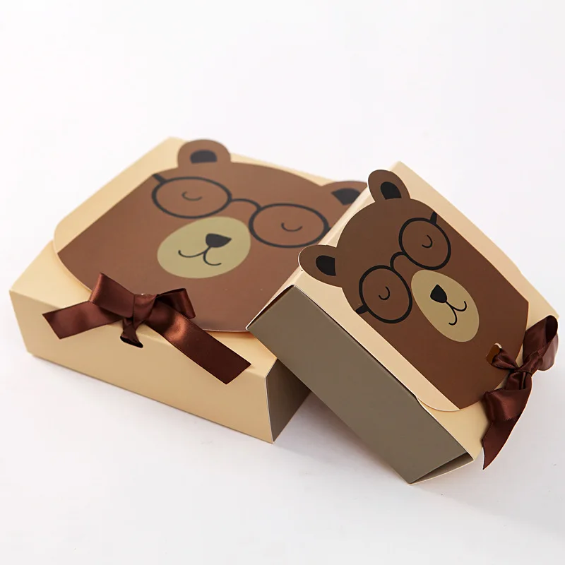 

20pcs Cartoon Animal Shape Wedding Party Favor Box Cartoon Treat Box Rabbit Bear Fox Gift Boxs Baby Shower Birthday Party Candy