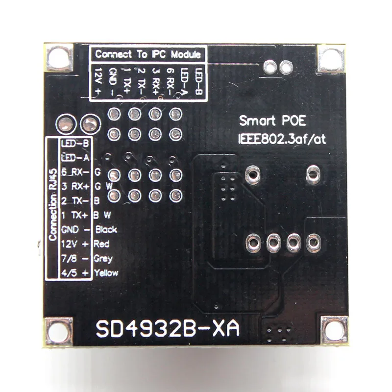 Плата модуля POE 8 контактов Power Over Ethernet для сетевой IP-камеры видеонаблюдения 12 В