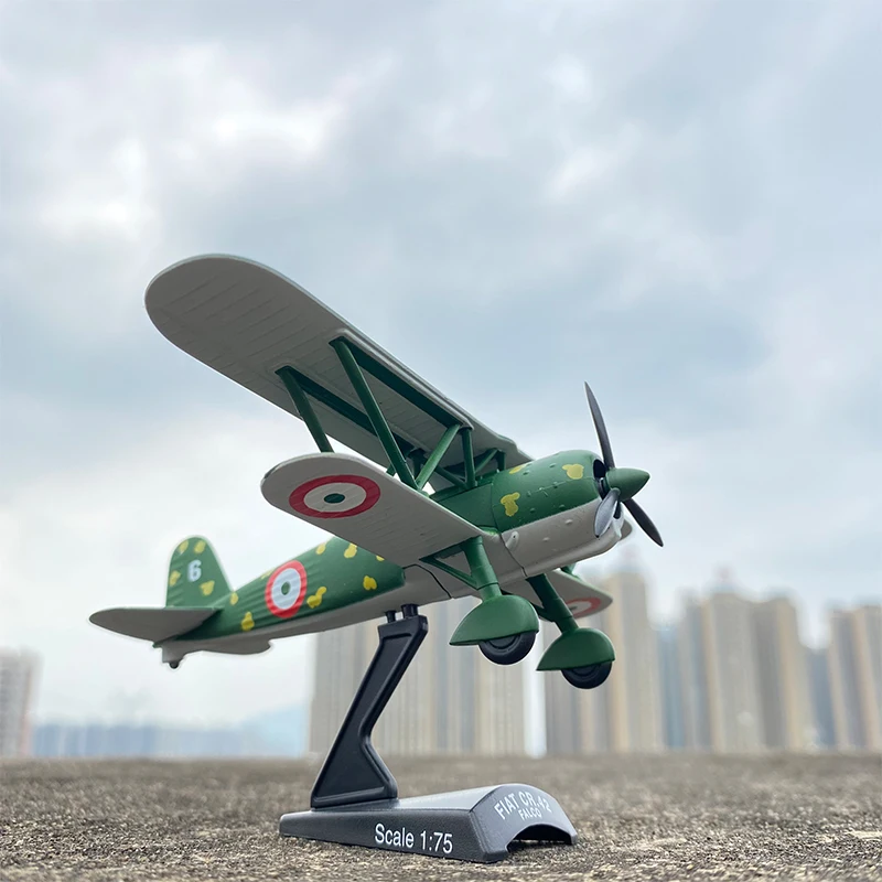 

New 1/75 Scale Alloy Diecast German Cr.42 Biplane Propeller Model Toy Metal Airplane Static collectibles For Display Kids Gift