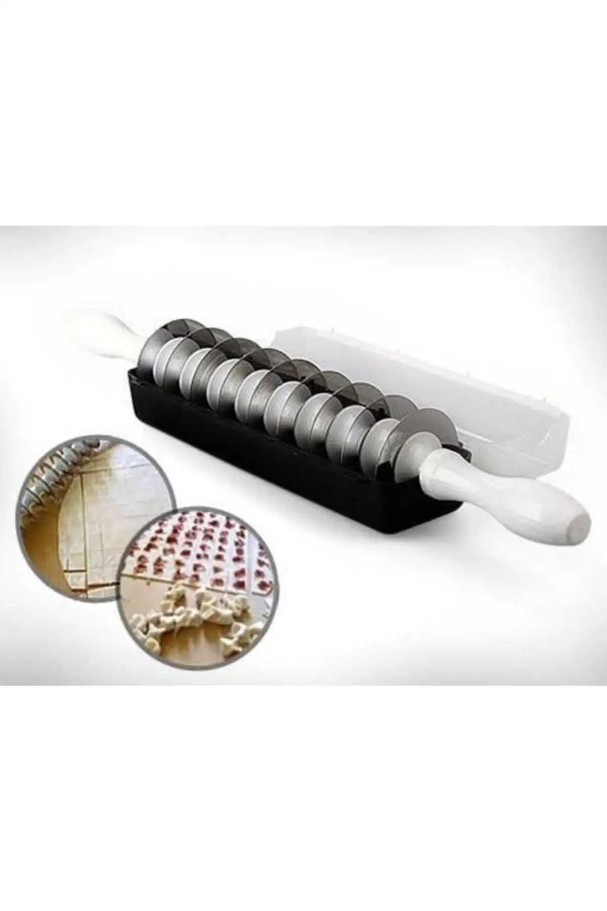 

9 bladed Ravioli Noodles Plasticine Cutting Roller Plastic Handle