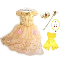 kids belle dress girls carnival fancy princess disguise children beauty and the beast costume birthday halloween party clothes