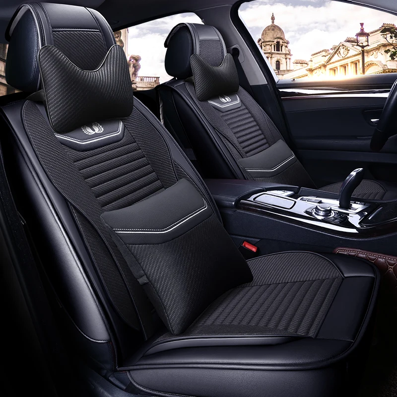 Полное покрытие из искусственной кожи чехлы для автомобильных сидений льна Opel adam