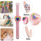 4 шт., мультяшный дезинфицирующий браслет, наручные диспенсеры, силиконовый дезинфицирующий диспенсер геля для рук