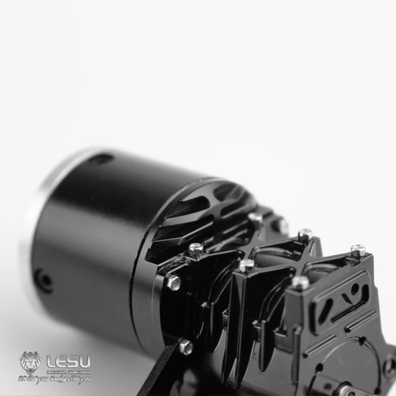 Металлическая двухскоростная коробка передач LESU A для 1/14 TAMIYA RC тракторный