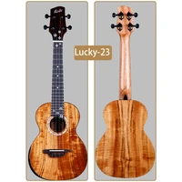 riobo lucky 23 inch solid ukulele concert aaa solid acacia soundboard 4 string guitar gloss finish with capotunerstrapbag
