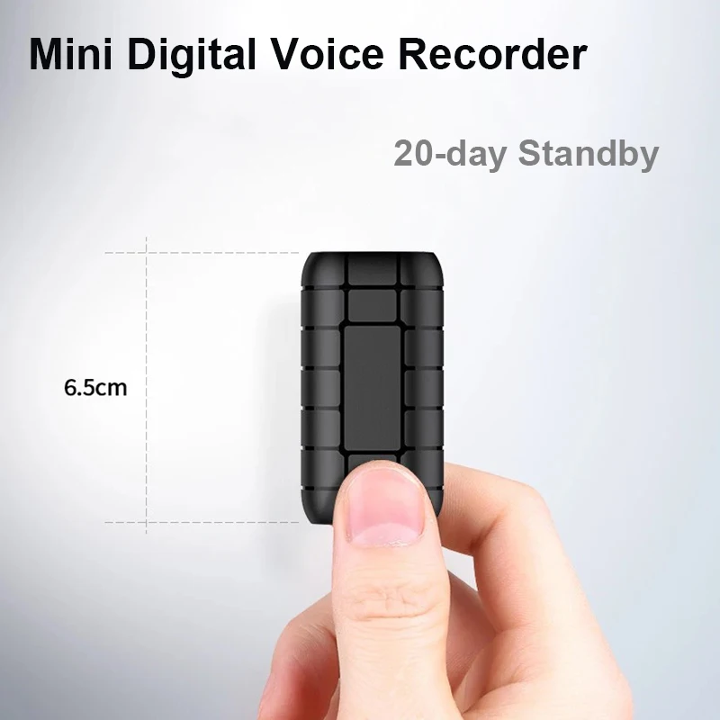 Цифровой диктофон, мини-диктофон, 20 дней, 500 часов, многофункциональный цифровой рекордер с голосовой активацией, HD шумоподавление