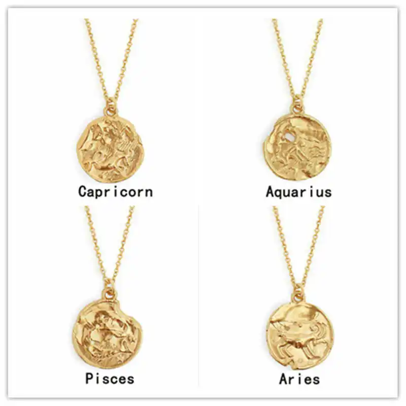 

12 Constellations Necklace Pendant Aries Taurus Gemini Cancer Leo Virgo Libra Scorpio Sagittarius Capricorn Aquarius Pisces