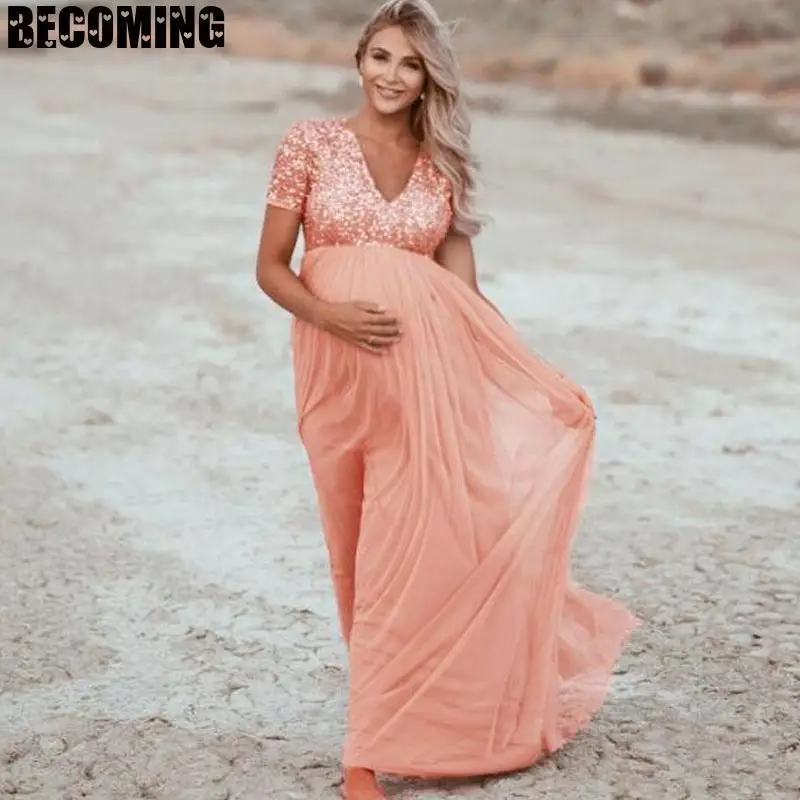 Платье для беременных фотосессии платья Длинные Одежда беременных|Платья| |