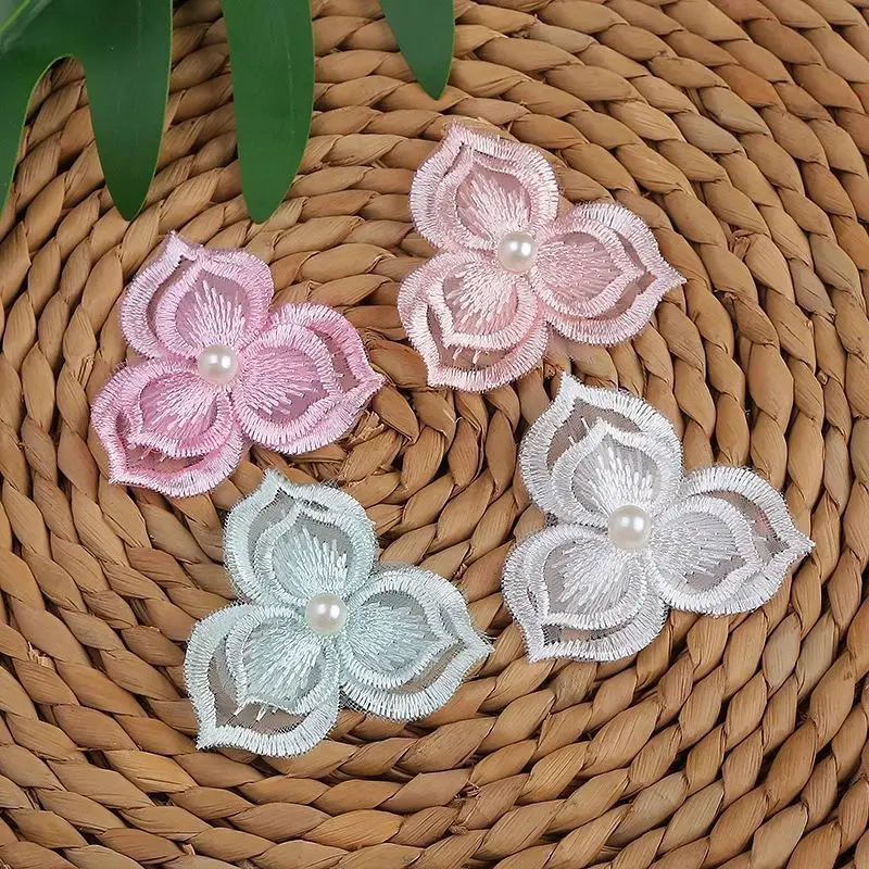 Двухслойная кружевная цветочная ткань декоративная для шитья лоскутного