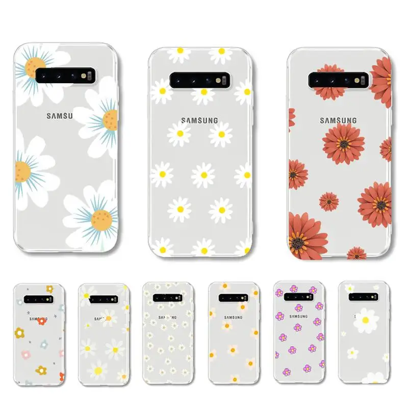 

Colorful Daisy Flowers Phone Case For Samsung Galaxy S7 edge S8 S9 S10 S20 plus S10lite A31 A10 A51 Capa
