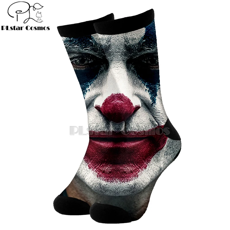 Plstar Cosmos comic dc haha злой Джокер злодей хлопковые носки с 3d принтом из мультфильма высокие носки мужские и женские качественные Joaquin Phoenix-5