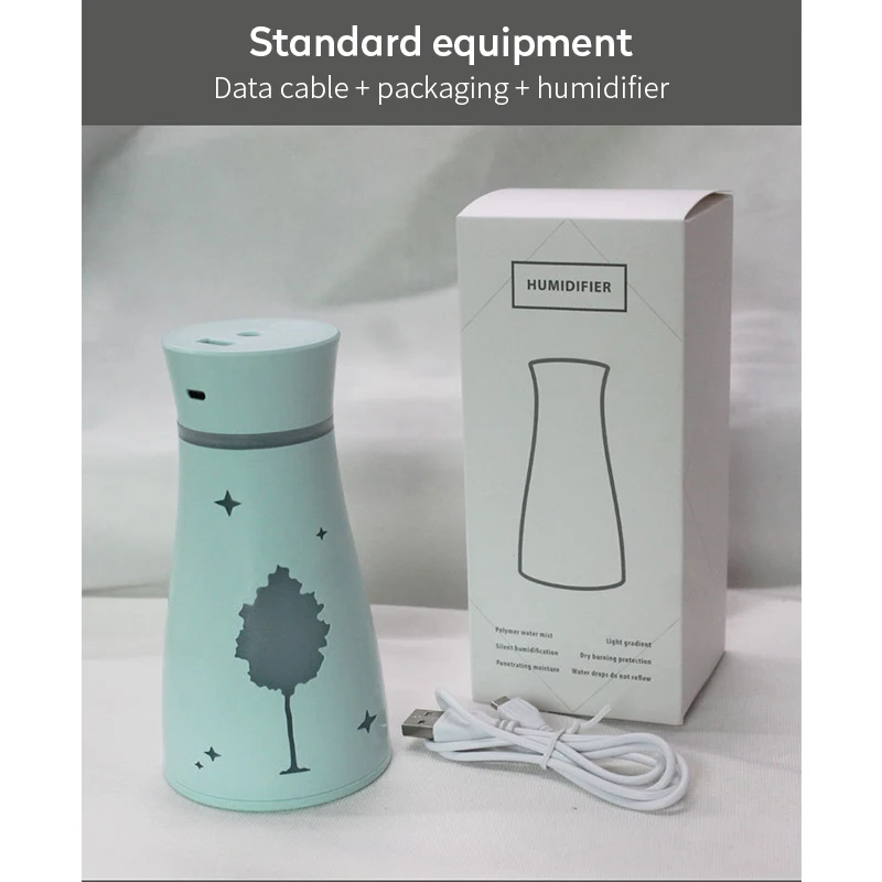 200 мл мини USB Ультразвуковой Арома диффузор увлажнитель воздуха тихий сон эфирное