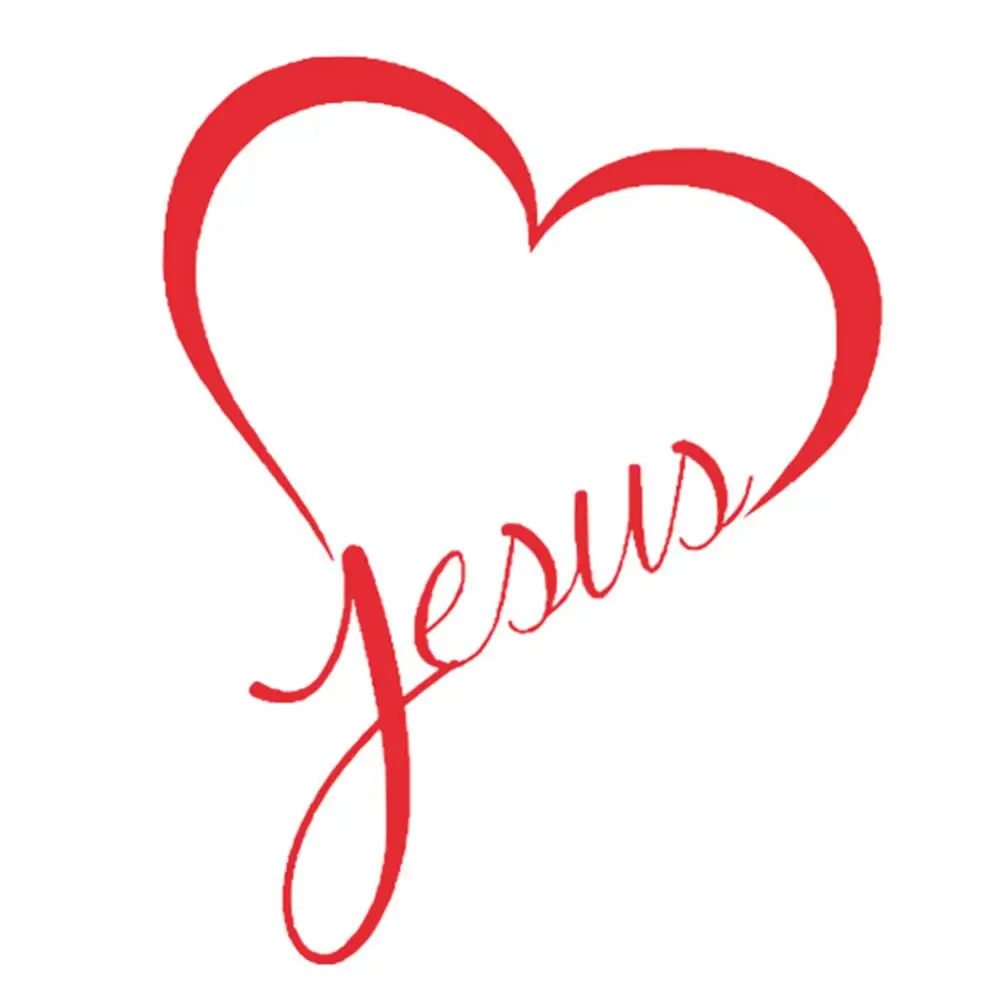 

Hot Sale 80% Jesus Heart Removable Waterproof Car Styling Window Bumper Decal Decor Sticker