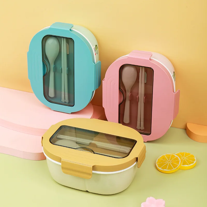 

8 Colors 3 Sizes Thermo Bento Box Thermos Packed Lunch Box With Compartments Food Container Japanese Kitchen Heating Kids Dining