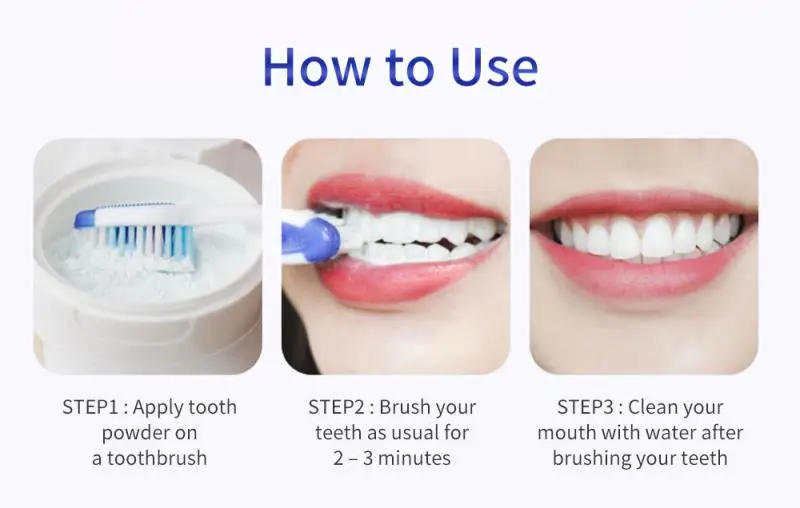 Новый порошок для отбеливания зубов инструменты зубной пасты глубокой чистки