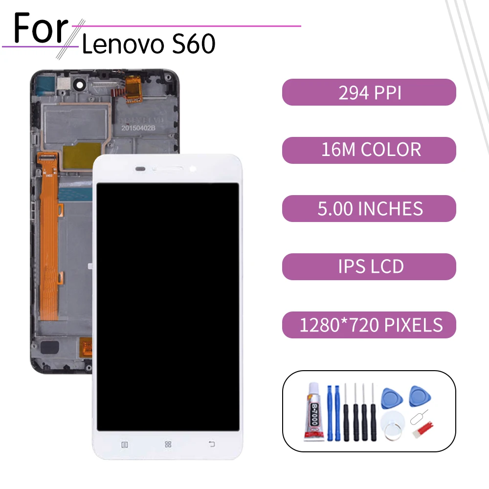 Экран 5 0 дюйма для LENOVO S60 ЖК дисплей с сенсорным экраном и дигитайзером в сборе Lenovo