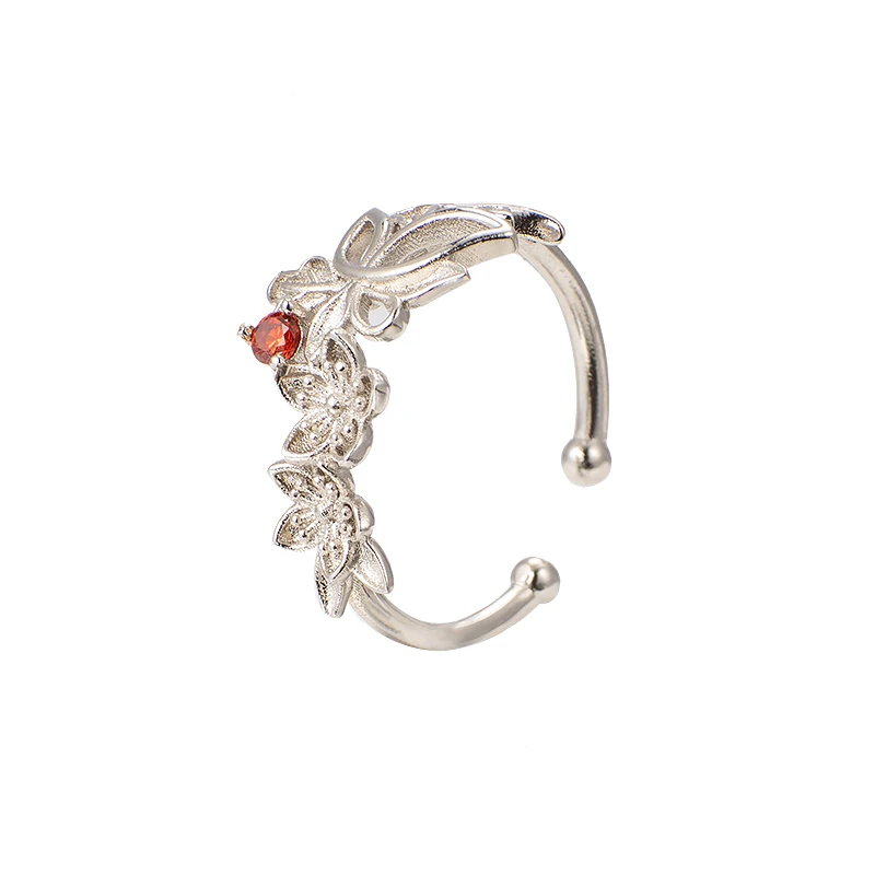 Кольцо на палец из серебра 925 пробы с регулируемым размером 55 5-58 мм | Тематическая