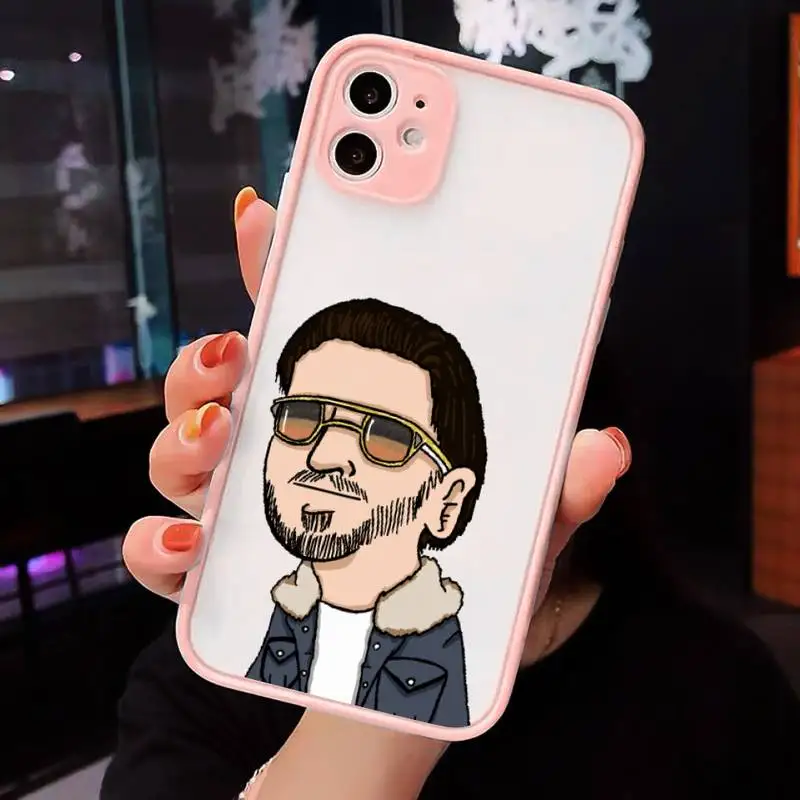 

PNL QLF Phone Case matte transparent For Pink iPhone 7 8 x xs xr 11 12 pro plus max mini Clear Funda