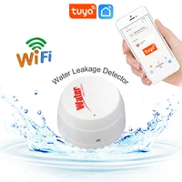 tuya wifi home alarm water leakage alarm detector wifi water leak sensor detector flood alert overflow security alarm system