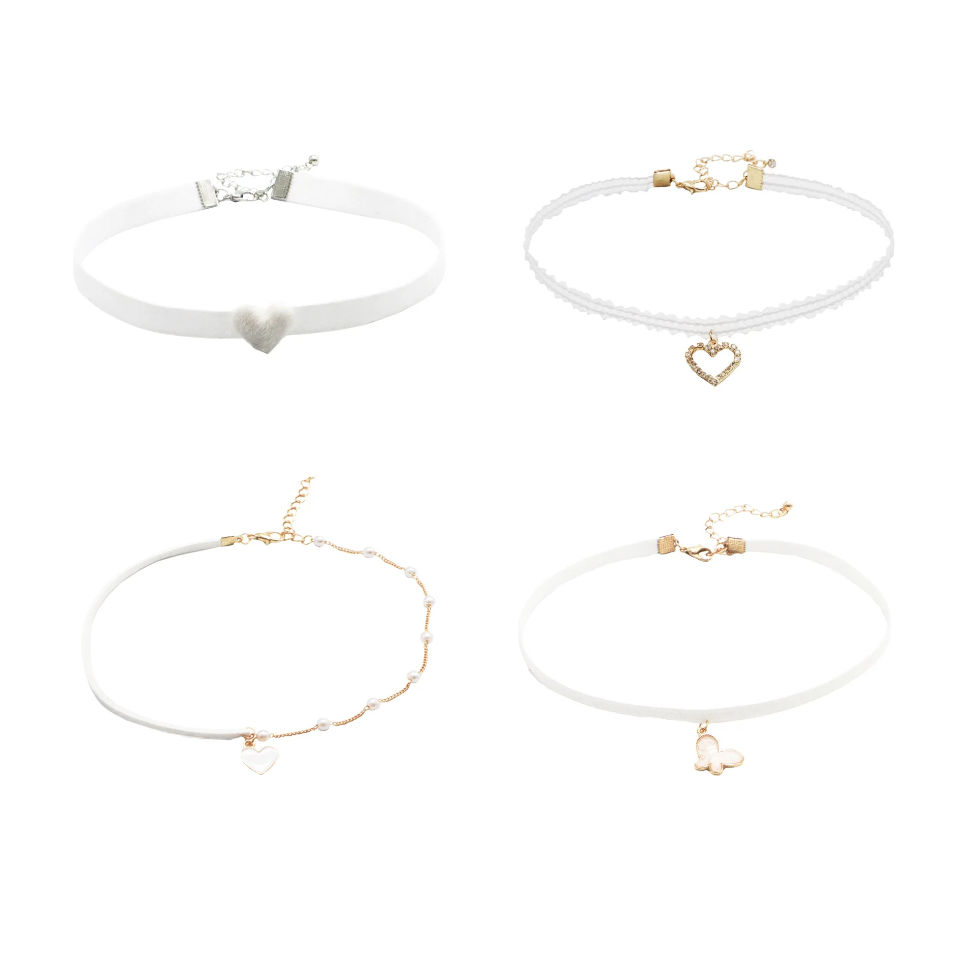 Новинка креативные ювелирные изделия с кружевами Холодное сердце белое ожерелье