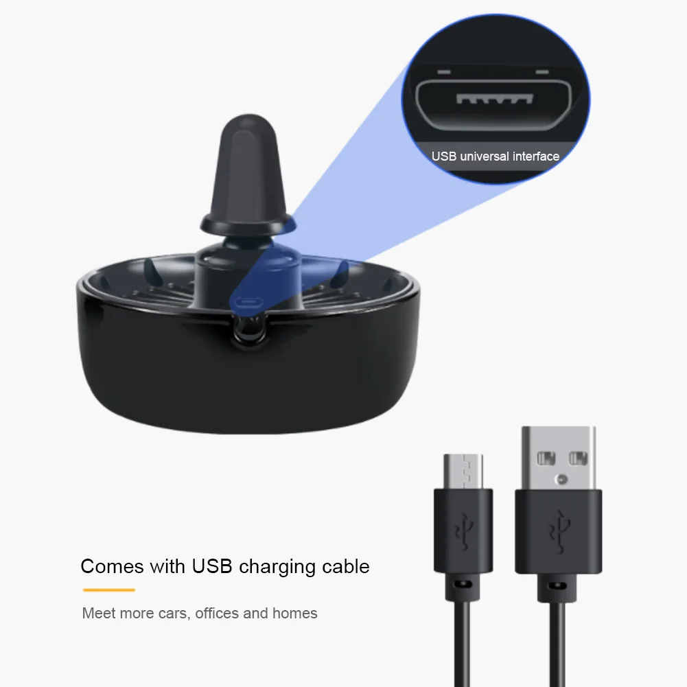 Автомобильный вентилятор с подсветильник кой вращающийся на 360 ° USB-порт 3