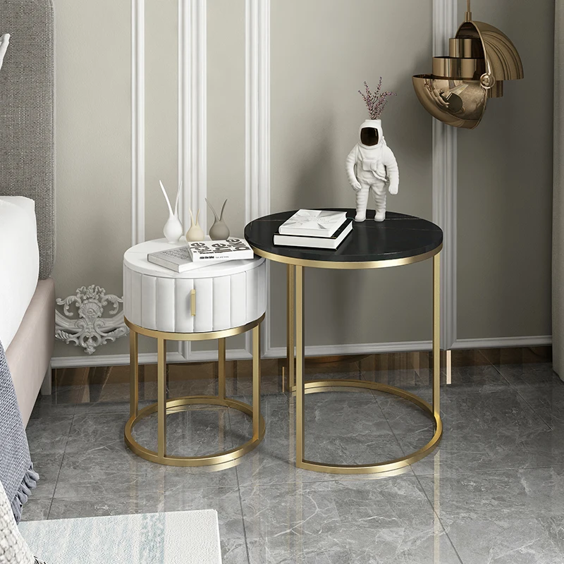 Прикроватный столик белого цвета роскошный прикроватный ночная подставка стол