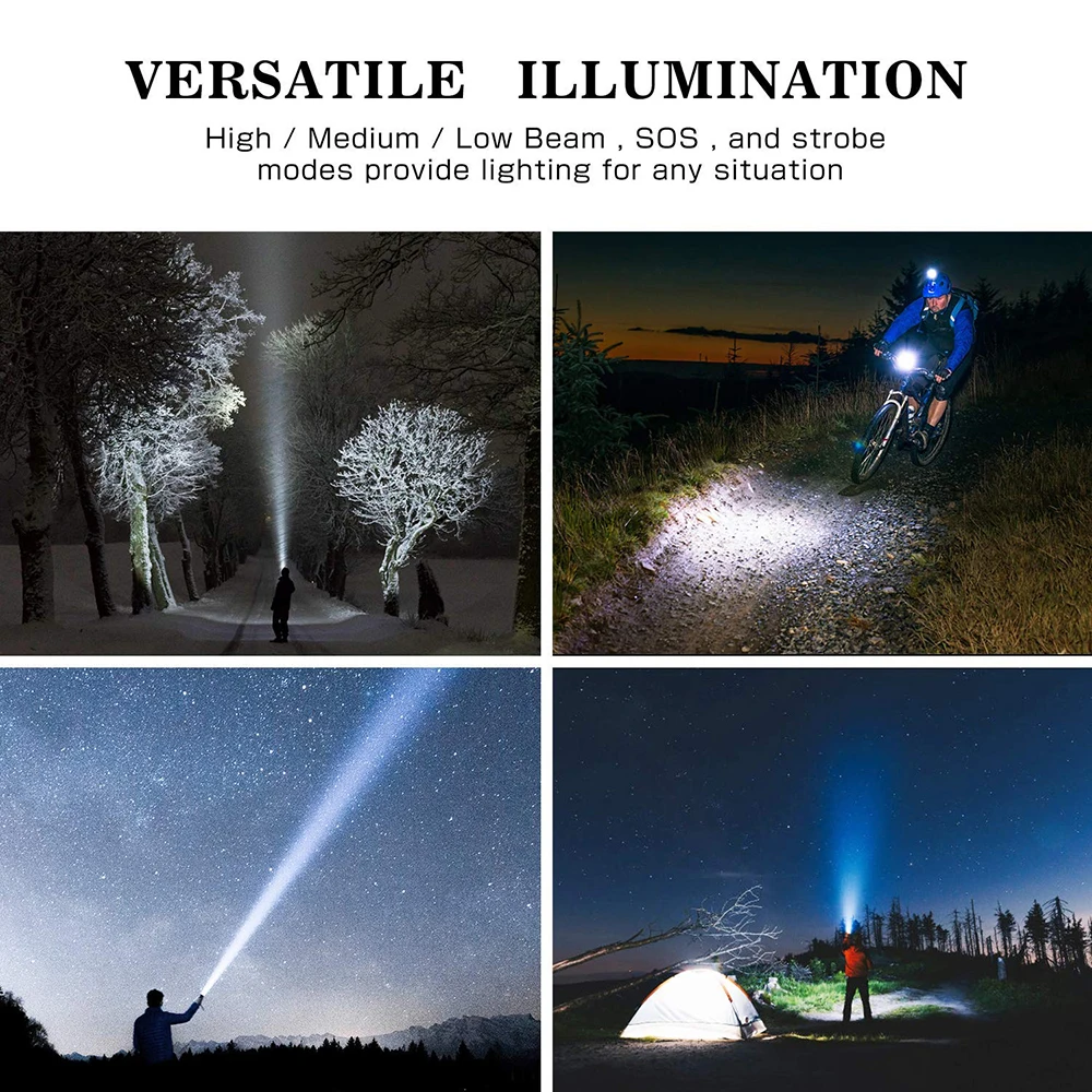 

Super bright LED flashlight bicycle light 5 modes zoomable waterproof tactical Torch using 18650 battery for outdoor activities