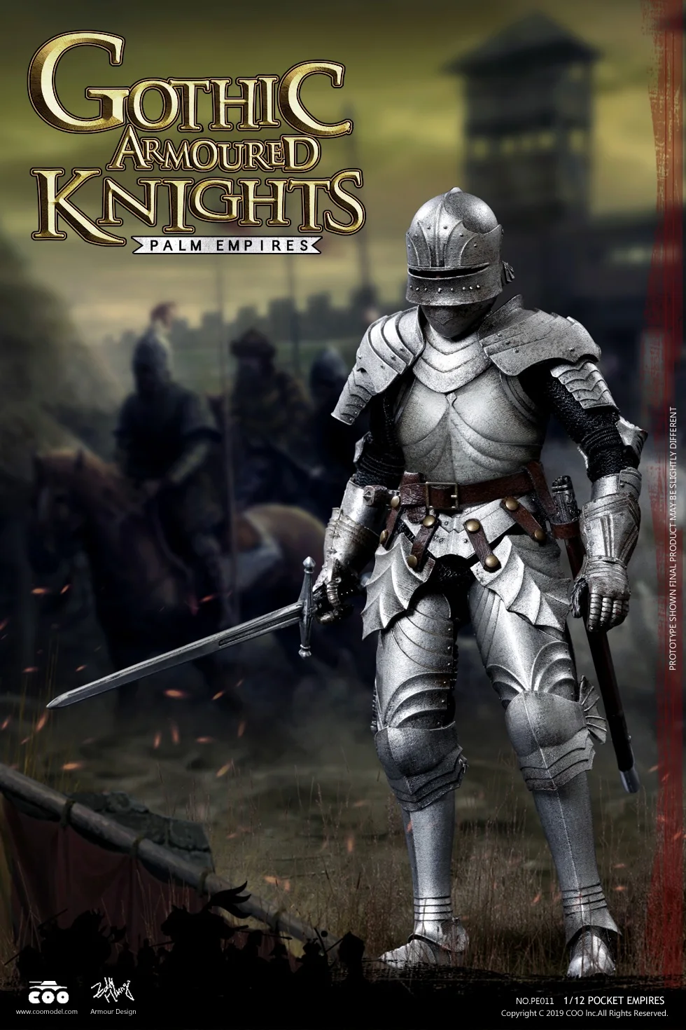 COOMODEL PE011 Карманный EMPIRES Warrior Готический бронированный рыцарь 1/12 фигурка