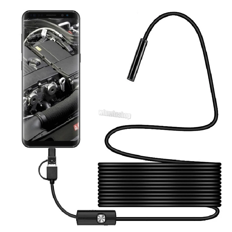 1080P эндоскоп мини-камера Microusb Линия 8 мм камера осмотра Бороскоп для Android и ПК