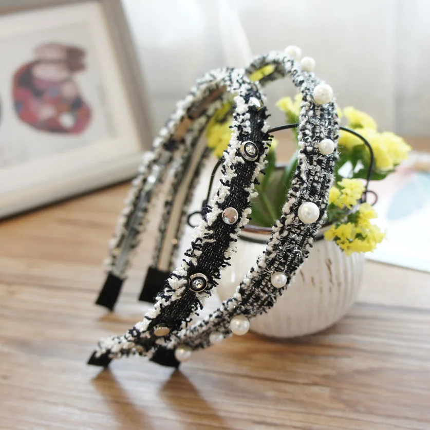 Модные Изящные блестящие повязки для волос со стразами повязка на голову с