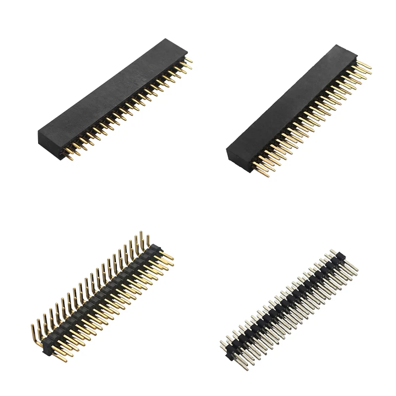 

4 in 1 Raspberry Pi GPIO Header Kit 2x20 Pins Male to male & Male to Female GPIO Pins for Raspberry Pi 4 Model B / 3B+ / Zero