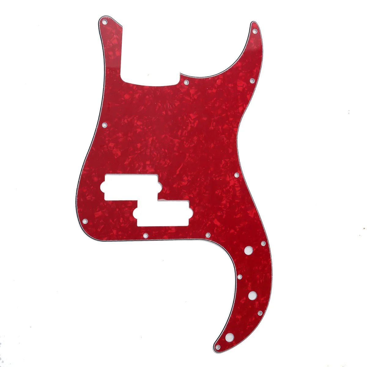 

Musiclily 13 отверстие P бас накладки для Fender американский/мексиканский стандарт точность бас, 4 слоя красный жемчуг