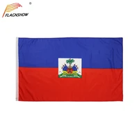flagnshow haiti flag one piece 3x5 ft hanging polyester haitian national banner with brass grommets