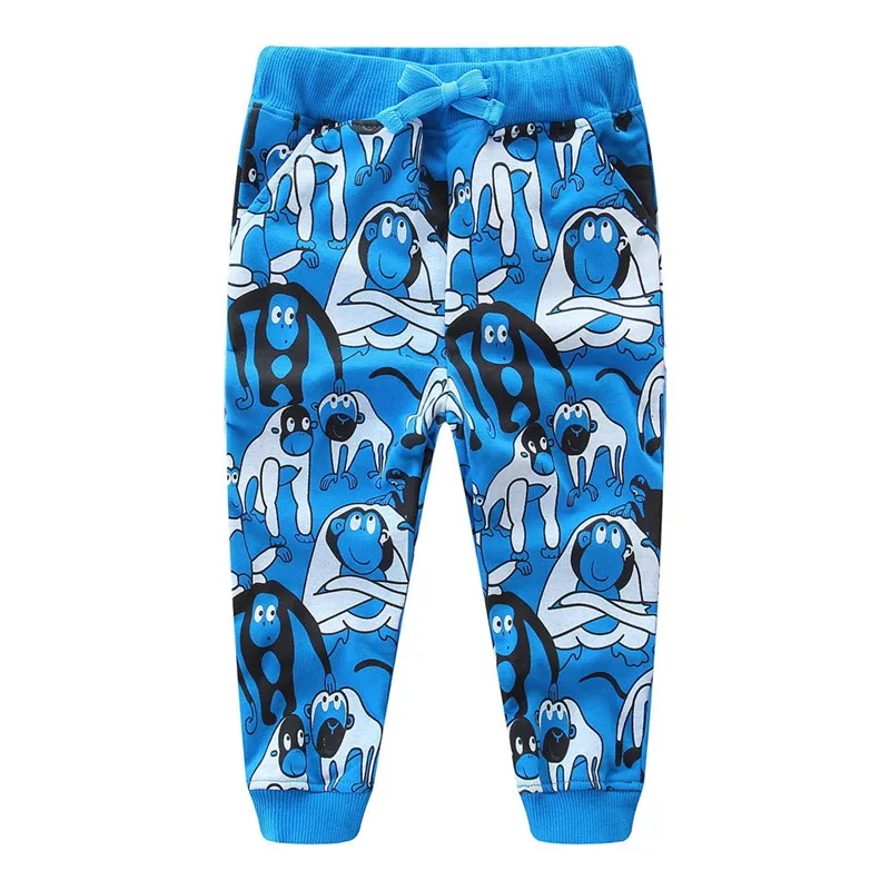 

Брюки спортивные детские с принтом обезьяны, на осень/весну