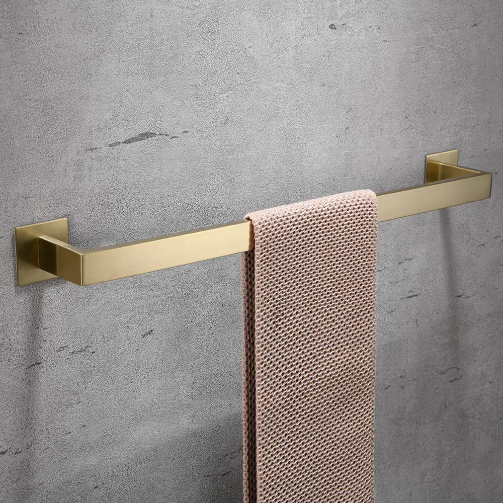 Золотистый набор аксессуаров для ванной комнаты бесплатный пробойник