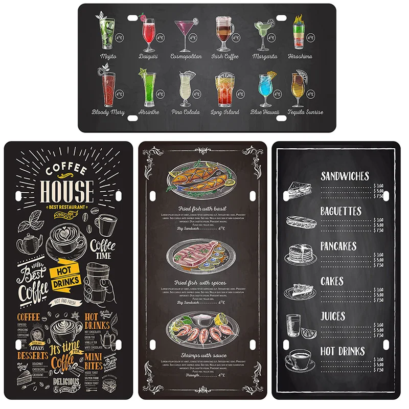 Металлические дощечки знак кухня Винтаж Домашний Декор доска для рисования