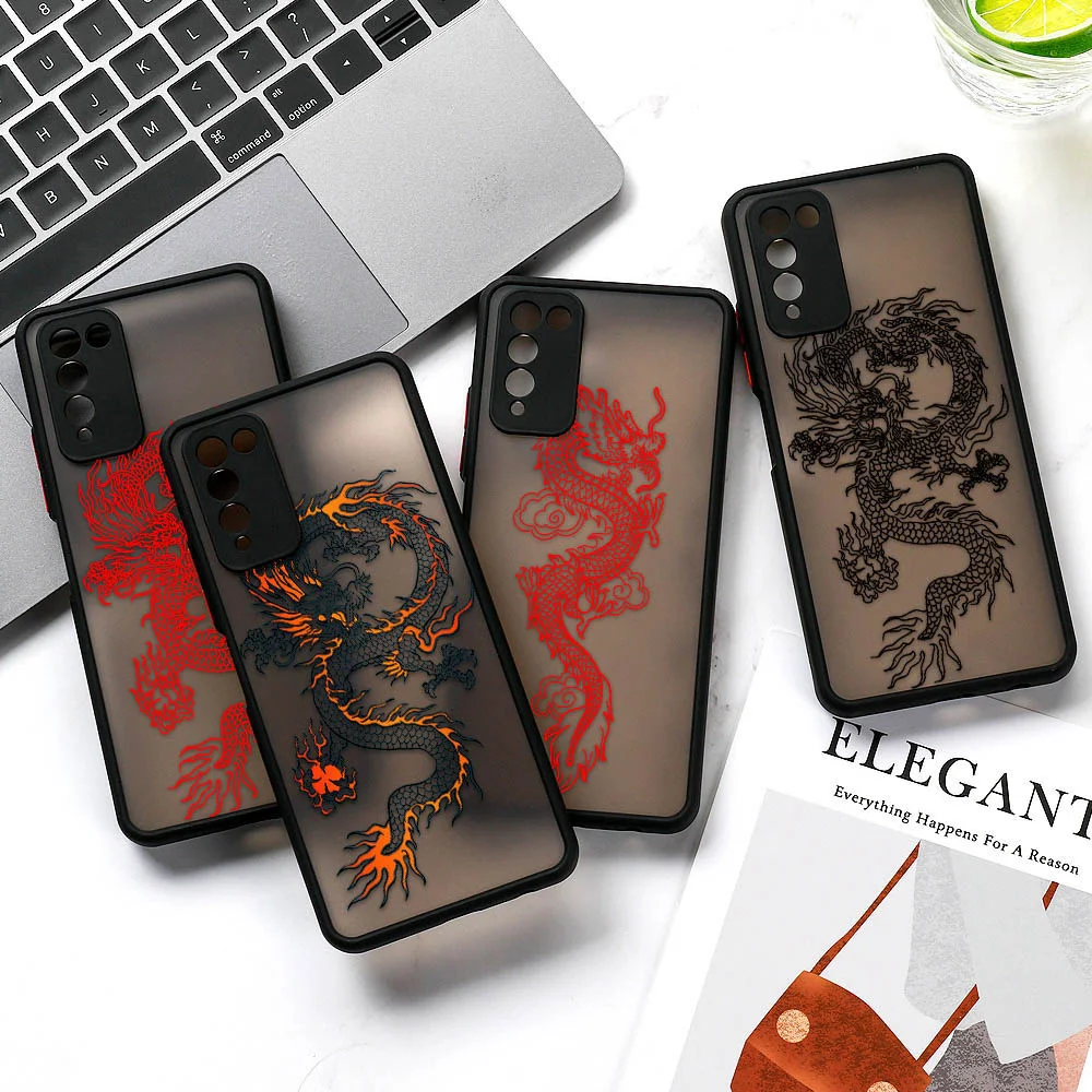 Чехол Dragon для Huawei P30 Pro жесткий матовый чехол P40 Lite P Smart 2021 Z Honor 50 8x 10X 20 Nova 5T бампер |
