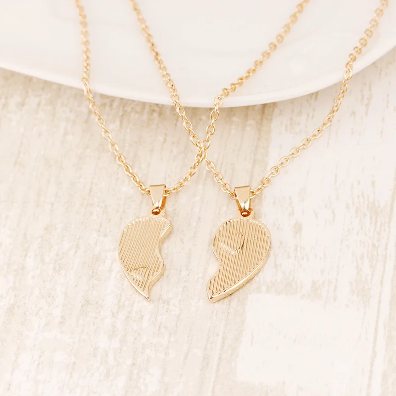

BIG LITTLE SISTER Puzzle Heart Shaped Pendant Necklace for Party Women Gifts