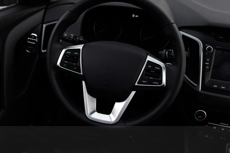 Для hyundai Creta Ix25 ABS хромированные кнопки для украшения рулевого колеса, накладка, аксессуары для интерьера