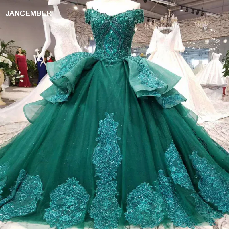 LSS006 vestidos de festa longo изумрудное вечернее платье длинные кружевные цветы зашнуровать