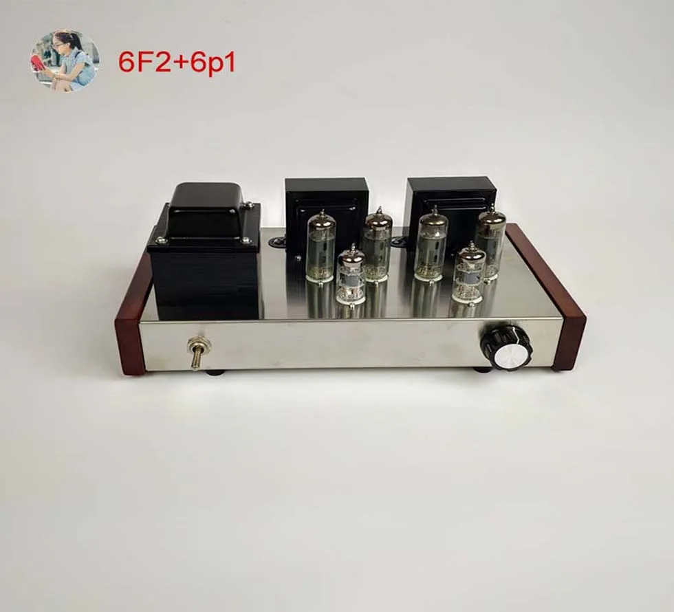 Nobsound-amplificadores de tubo para el hogar, Kit de bricolaje 6F2 + 6P1, carcasa de acero inoxidable, salida de potencia AC110V 2x12W/220V