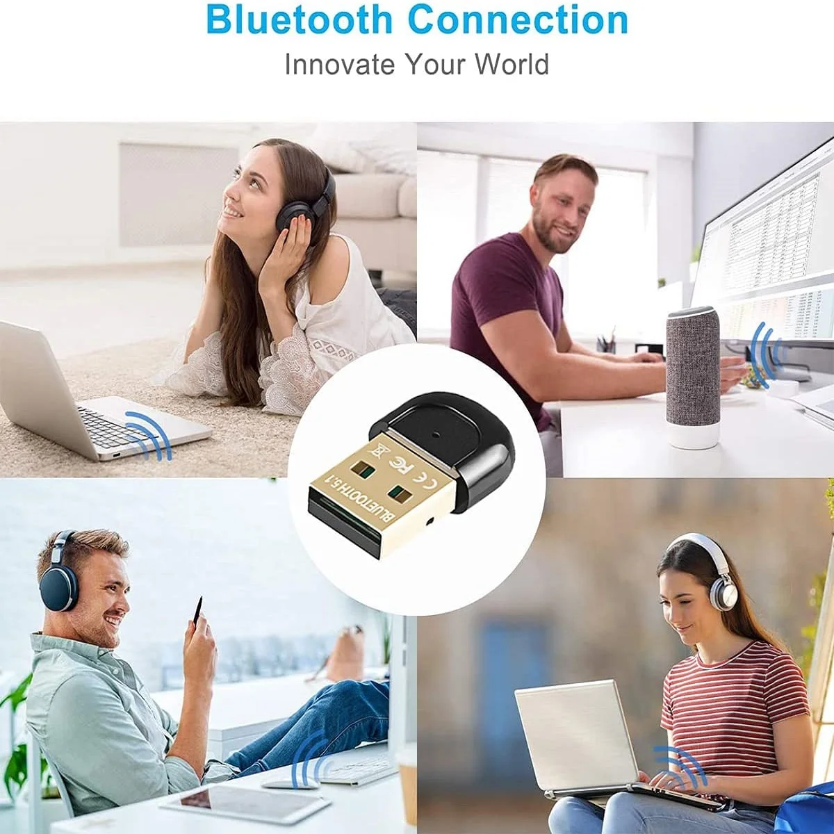 USB-адаптер Zexmte Dongle Bluetooth 5 1 Bluetooth-адаптер Bluetooth-передатчик с синими зубьями