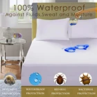 Гладкий наматрасник JFY, защитный наматрасник из 100% водонепроницаемого материала, антиклеевой наматрасник для всех размеров