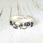 Кольцо с резным цветком, в богемном стиле, ручной работы