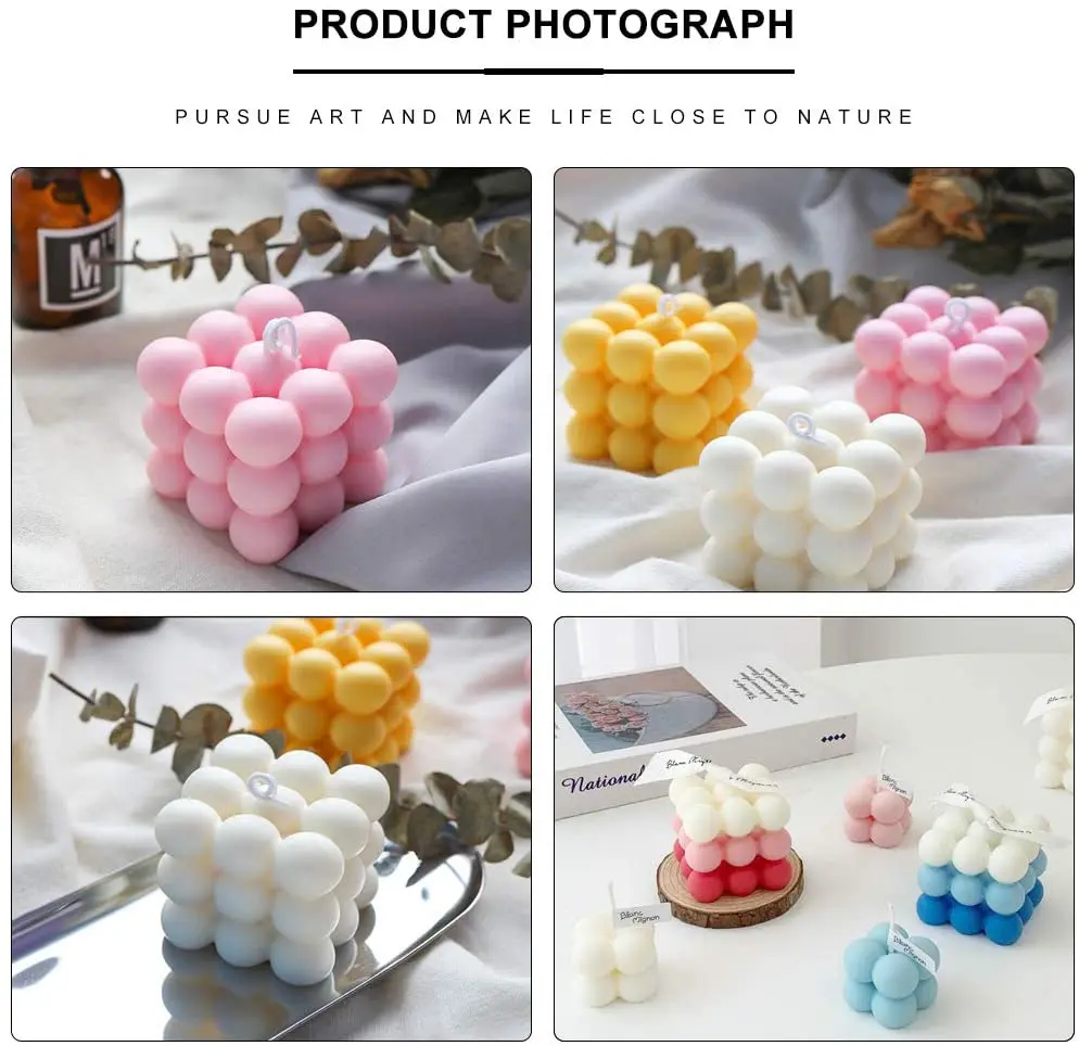 Силиконовые свечи прессформы торта 3D кубик нескольких шарики Fondant (сахарная)