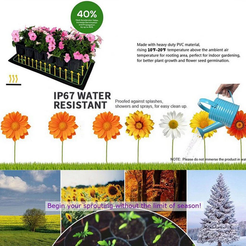 Сертифицированный термомат для рассады MET с цифровым контроллером термостата 70