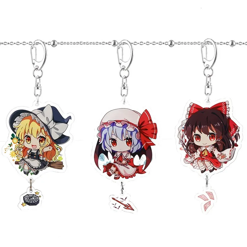 Брелок Touhou Project мужской мультяшный брелок для ключей женский Hakurei Reimu креативный