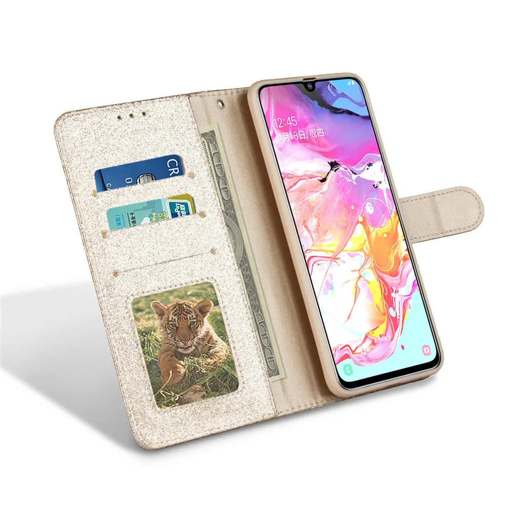 Чехол с блестками для samsung Galaxy A50 A70, кожаный чехол-книжка Love Jewell для samsung A 50 70 SM-A505F/DS A505FN, чехол