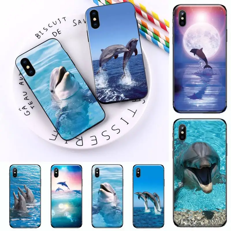 dolphin cute ocean animal luxury design Phone Case shell for iPhone 11 12 mini pro XS MAX 8 7 6 6S Plus X 5S SE 2020 XR